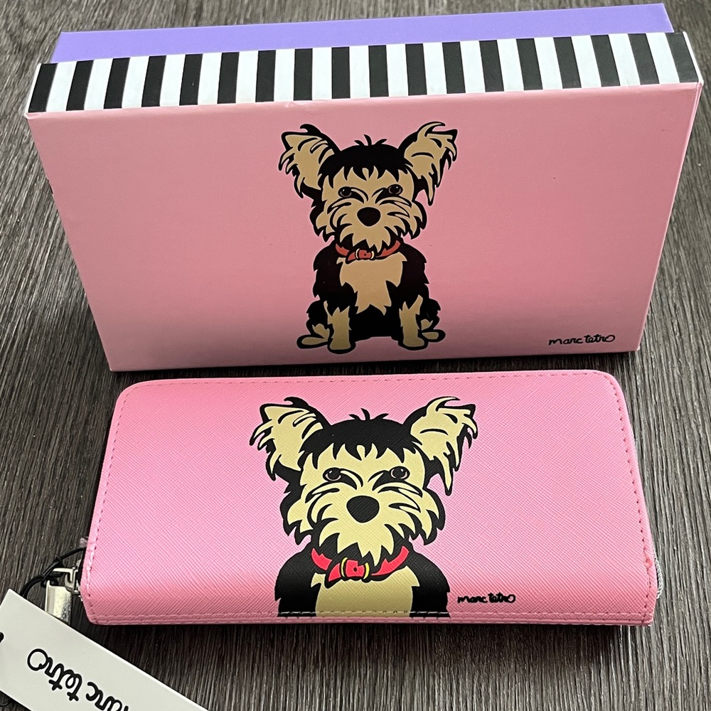 Marc Tetro Pink Yorkie Wallet